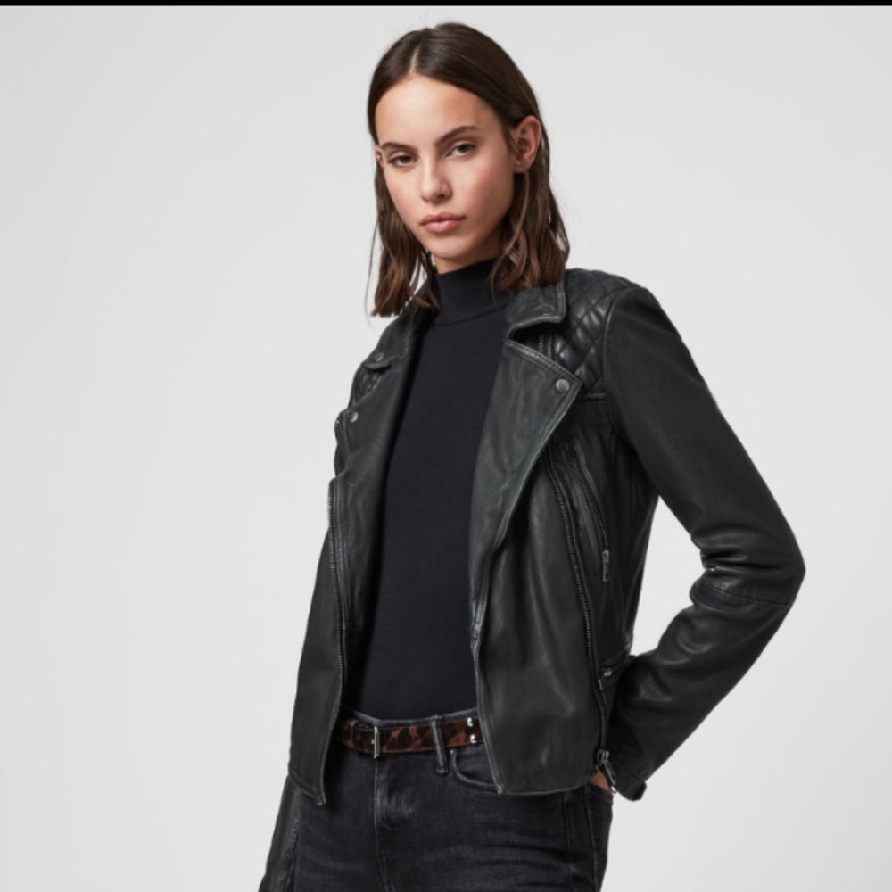 ALLSAINTS CARGO LEATHER BIKER JACKET